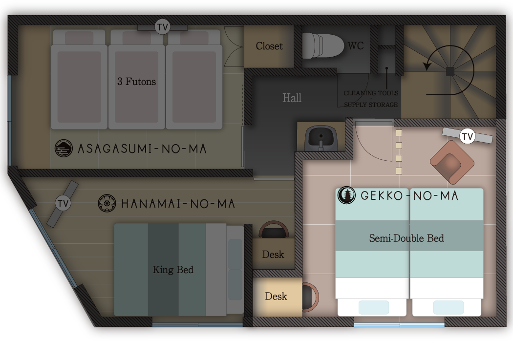 2F・月煌の間見取り図